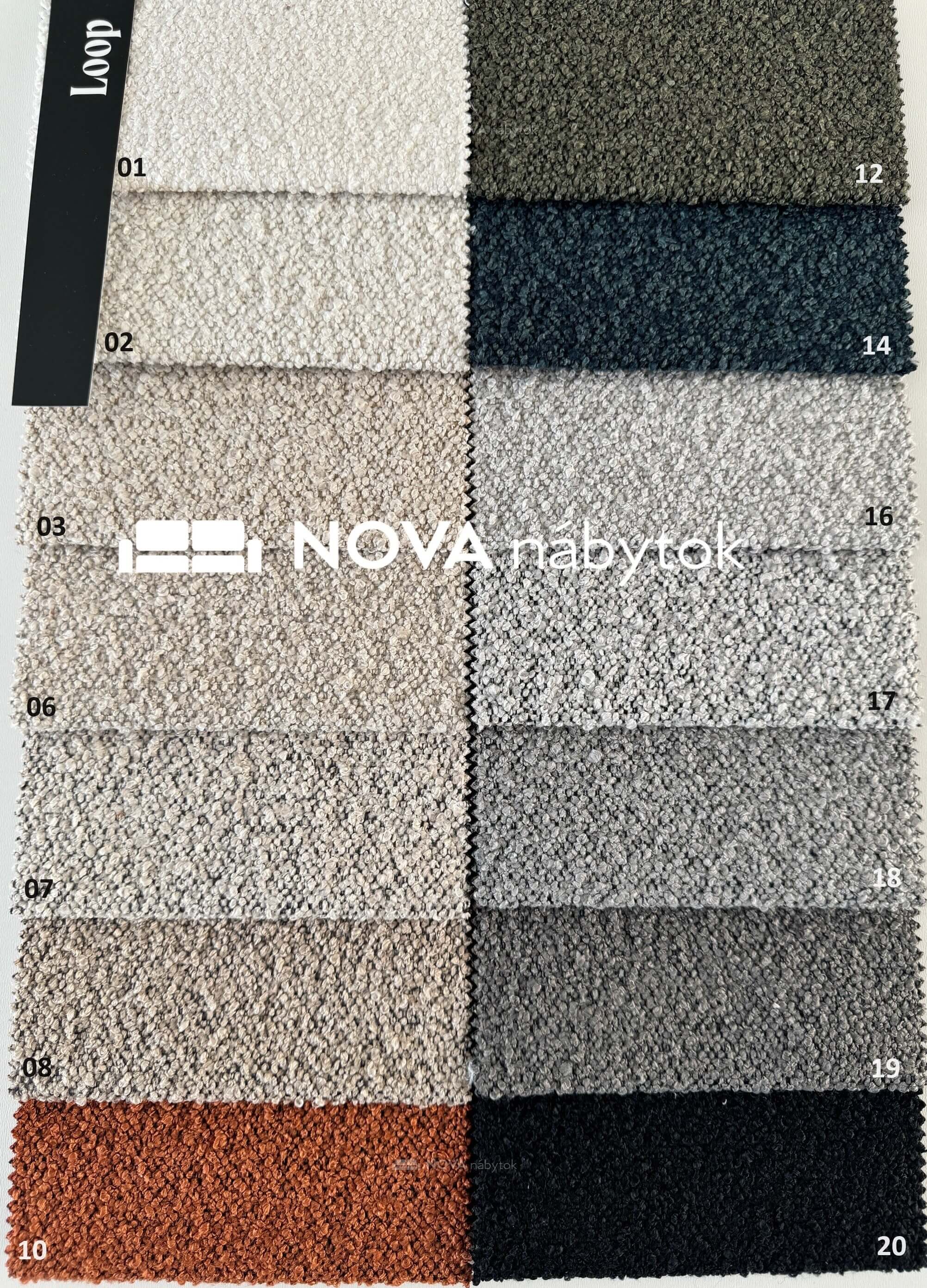 Loop potahová látka Nábytek NOVA